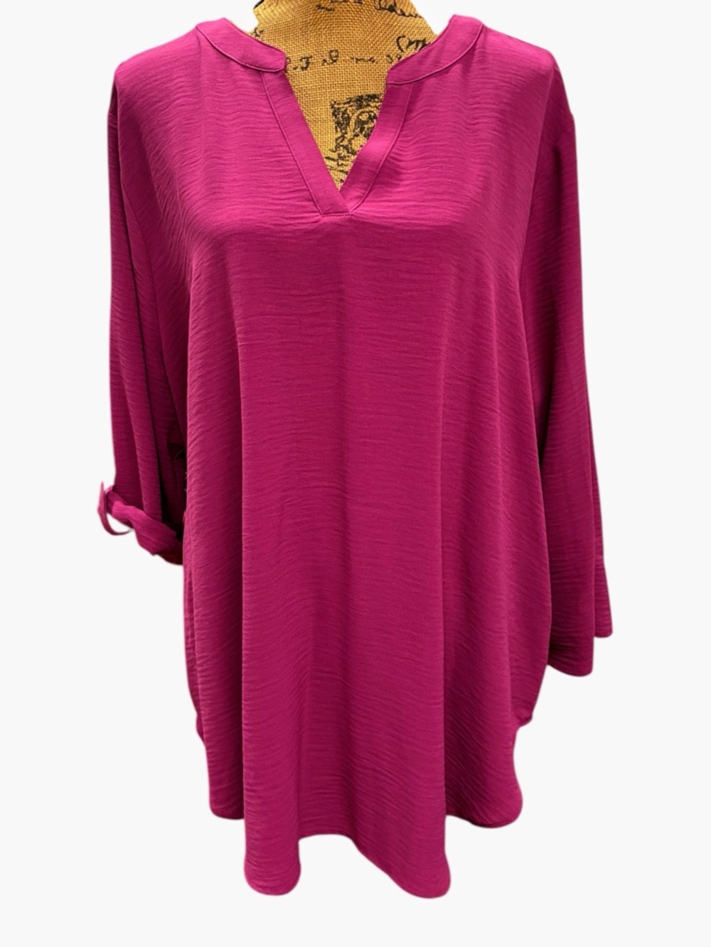 Women’s Purple Flowy V-Neck Blouse from CATO sz-22-24W